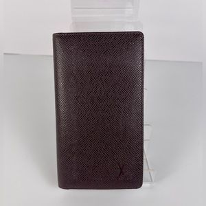 Louis Vuitton Tyga Brown Leather Wallets Organizer De Poche Card Holder